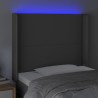 Tête de lit à LED Gris 103x16x118/128 cm Similicuir 619721619721