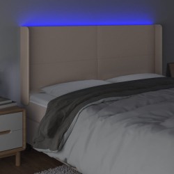 Tête de lit à LED Cappuccino 203x16x118/128 cm Similicuir 619722619722