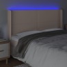 Tête de lit à LED Cappuccino 203x16x118/128 cm Similicuir 619722619722