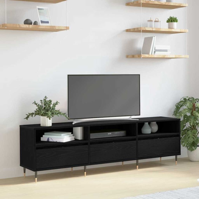 Meuble TV Chêne noir 150 x 30 x 45 cm Bois d'ingénierie 619724619724
