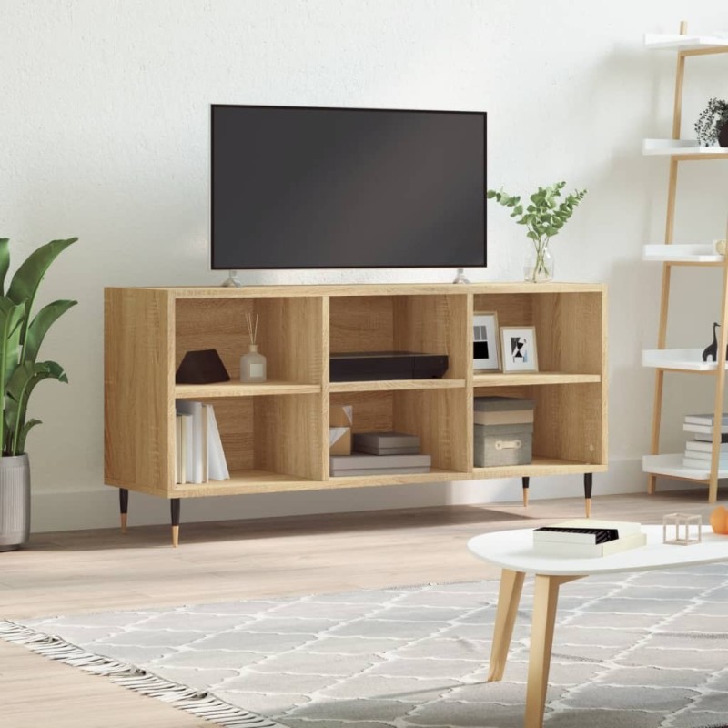 Meuble TV chêne sonoma 103,5x30x50 cm bois d'ingénierie 619725619725