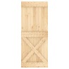 Porte coulissante Naturel et Blanc 100 x 210 cm 619727619727