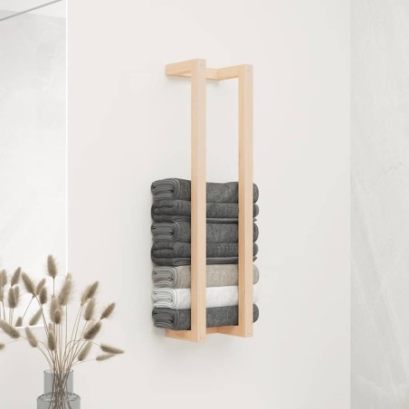 Porte-serviette 23x18x90 cm Bois de pin massif 619731619731