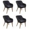 Ensemble à manger de jardin 5 pcs Noir 619733619733