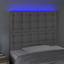 Tête de lit à LED Gris 80x5x118/128 cm Similicuir 619738619738