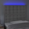 Tête de lit à LED Gris 80x5x118/128 cm Similicuir 619738619738