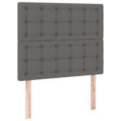 Tête de lit à LED Gris 80x5x118/128 cm Similicuir 619738619738