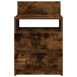 Tables de chevet 2 pcs avec 2 tiroirs chêne fumé 40x33x60 cm 619740619740