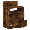 Tables de chevet 2 pcs avec 2 tiroirs chêne fumé 40x33x60 cm 619740619740