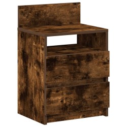 Tables de chevet 2 pcs avec 2 tiroirs chêne fumé 40x33x60 cm 619740619740
