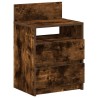Tables de chevet 2 pcs avec 2 tiroirs chêne fumé 40x33x60 cm 619740619740