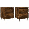 Tables de chevet 2 pcs chêne fumé 40x35x50 cm bois ingénierie 619745619745