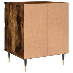 Tables de chevet 2 pcs chêne fumé 40x35x50 cm bois ingénierie 619745619745