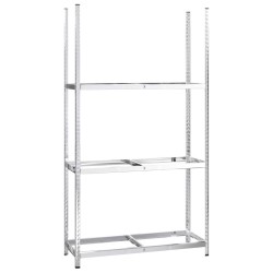 Porte-pneus à 3 niveaux Argenté 110x40x200 cm Acier 619746619746