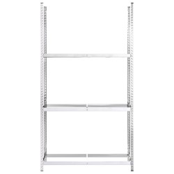 Porte-pneus à 3 niveaux Argenté 110x40x200 cm Acier 619746619746