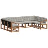 Ensemble de canapés d'extérieur 9 pcs Gris Naturel et Clair 619747619747