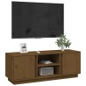 Meuble TV Marron miel 110x35x40,5 cm Bois de pin massif 619748619748