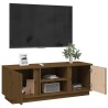 Meuble TV Marron miel 110x35x40,5 cm Bois de pin massif 619748619748