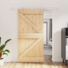 Porte coulissante Naturel et Blanc 100 x 210 cm 619753619753