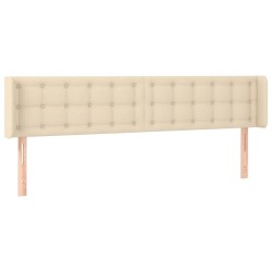 Tête de lit à LED Crème 203x16x78/88 cm Tissu 619756619756