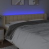 Tête de lit à LED Crème 203x16x78/88 cm Tissu 619756619756