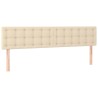 Tête de lit à LED Crème 200x5x78/88 cm Tissu 619758619758