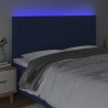 Tête de lit à LED Bleu 200x5x118/128 cm Tissu 619761619761