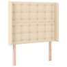 Tête de lit à LED Crème 103x16x118/128 cm Tissu 619763619763