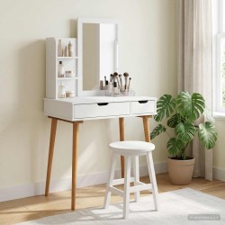Ensemble de Coiffeuse FAUSKE 3 pcs Blanc 76 x 50 x 143 cm 619767619767