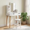 Ensemble de Coiffeuse FAUSKE 3 pcs Blanc 76 x 50 x 143 cm 619767619767