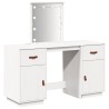 Ensemble de coiffeuse avec LED Blanc Bois de pin solide 619771619771