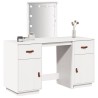 Ensemble de coiffeuse avec LED Blanc Bois de pin solide 619771619771