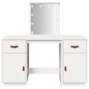Ensemble de coiffeuse avec LED Blanc Bois de pin solide 619771619771