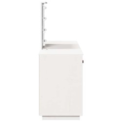 Ensemble de coiffeuse avec LED Blanc Bois de pin solide 619771619771