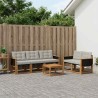 Ensemble de canapés d'extérieur 7 pcs Naturel et gris clair 619774619774