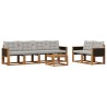 Ensemble de canapés d'extérieur 7 pcs Naturel et gris clair 619774619774
