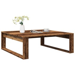 Table basse vieux bois 100x100x35 cm bois d'ingénierie 619776619776
