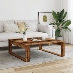 Table basse vieux bois 100x100x35 cm bois d'ingénierie 619776619776