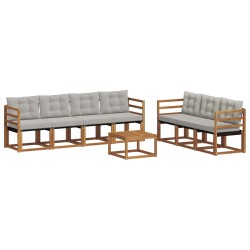 Ensemble de canapés d'extérieur 8 pcs Gris Naturel et Clair 619784619784