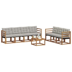 Ensemble de canapés d'extérieur 8 pcs Gris Naturel et Clair 619784619784