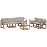 Ensemble de canapés d'extérieur 8 pcs Gris Naturel et Clair 619784619784