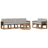 Ensemble de canapés d'extérieur 7 pcs Naturel et gris clair 619785619785