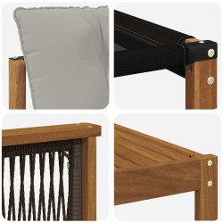 Ensemble de canapés d'extérieur 7 pcs Naturel et gris clair 619785619785