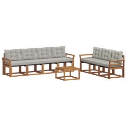 Ensemble de canapés d'extérieur 8 pcs Gris Naturel et Clair 619786619786