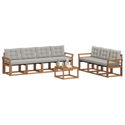 Ensemble de canapés d'extérieur 8 pcs Gris Naturel et Clair 619786619786