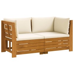 Ensemble de canapés d'extérieur avec coussin 2 Pièce Marron 619789619789