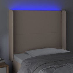 Tête de lit à LED Cappuccino 103x16x118/128 cm Similicuir 619794619794