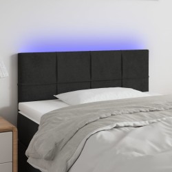 Tête de lit à LED Noir 100x5x78/88 cm Velours 619802619802
