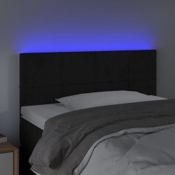 Tête de lit à LED Noir 100x5x78/88 cm Velours 619802619802