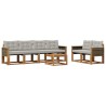Ensemble de canapés d'extérieur 7 pcs Naturel et gris clair 619803619803